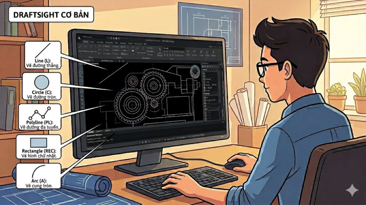 Hướng dẫn sử dụng DraftSight cơ bản