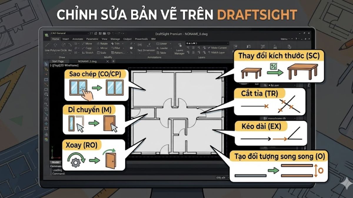 Hướng dẫn sử dụng DraftSight cơ bản