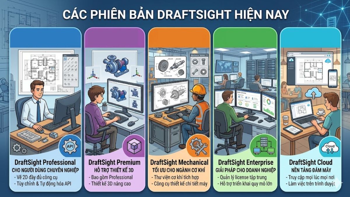 Các phiên bản DraftSight hiện nay