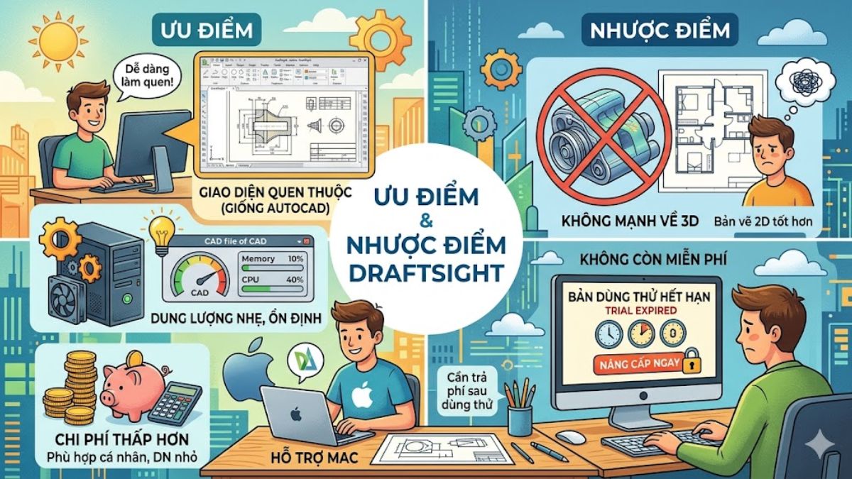 Ưu điểm và nhược điểm của DraftSight