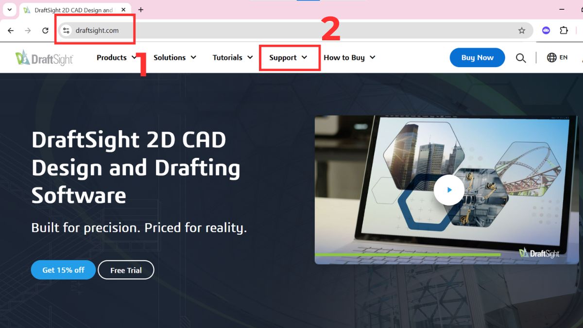 Cài đặt DraftSight trên Windows
