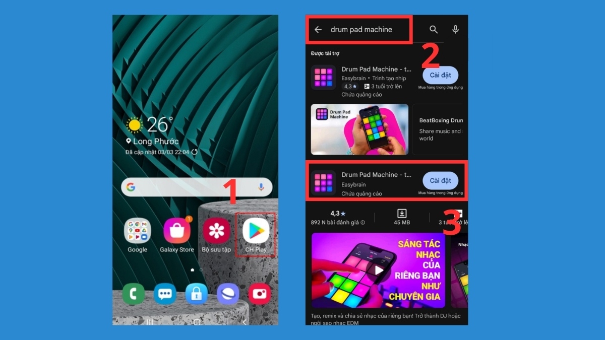 Cách tải Drum Pad Machine trên Android