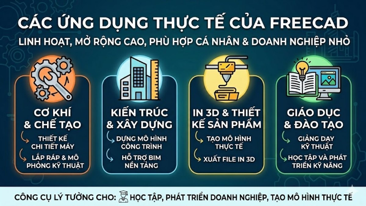 Ứng dụng thực tế của FreeCAD