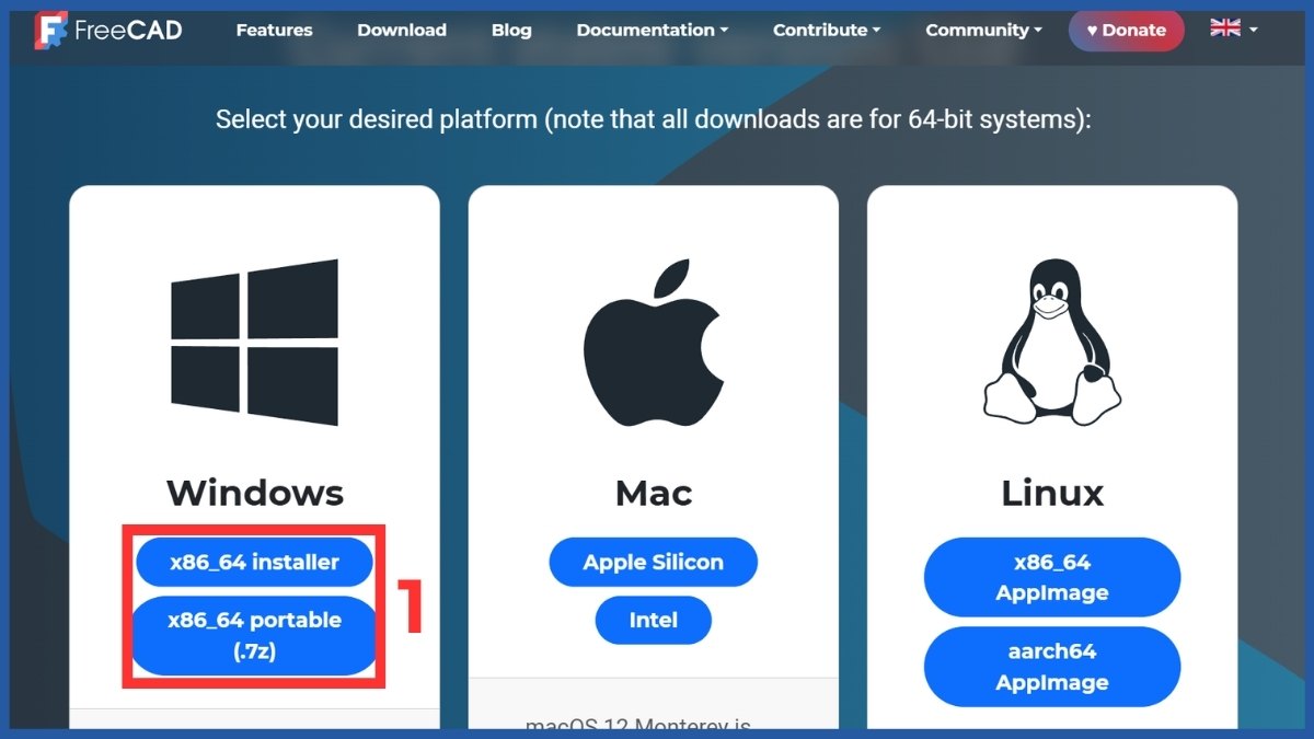 Hướng dẫn tải và cài đặt FreeCAD