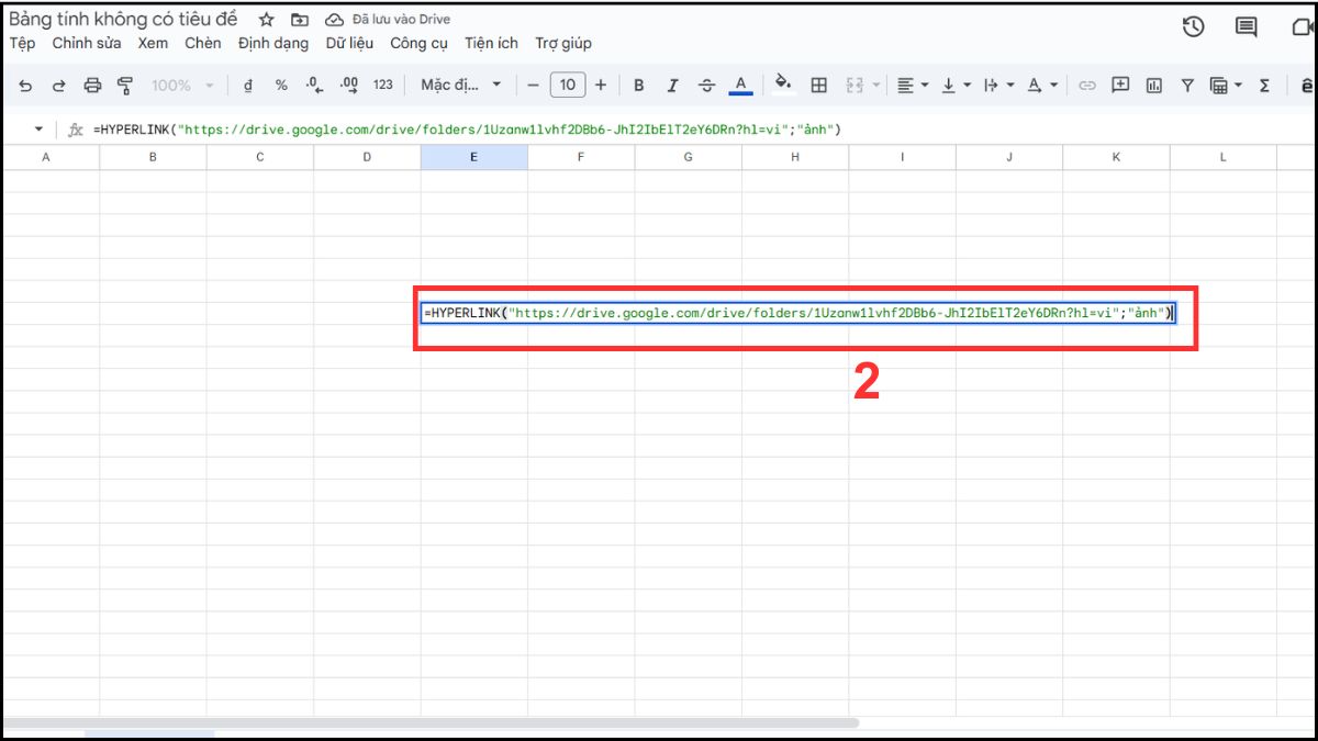 Hàm HYPERLINK trong Google Sheet tạo liên kết đến các file hoặc thư mục ngoài bước 2