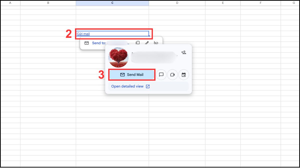 Hàm HYPERLINK trong Google Sheet tạo liên kết liên kết đến địa chỉ email bước 2