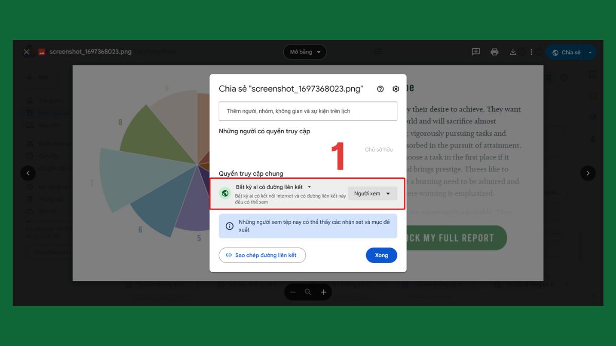 Hàm IMAGE trong Google Sheet chèn ảnh từ Google Drive Bước 1
