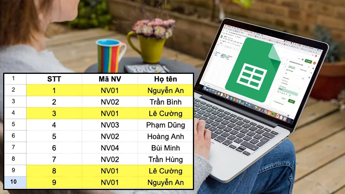Hàm UNIQUE trong Google Sheet dùng để trích xuất các giá trị duy nhất từ một cột hoặc vùng dữ liệu