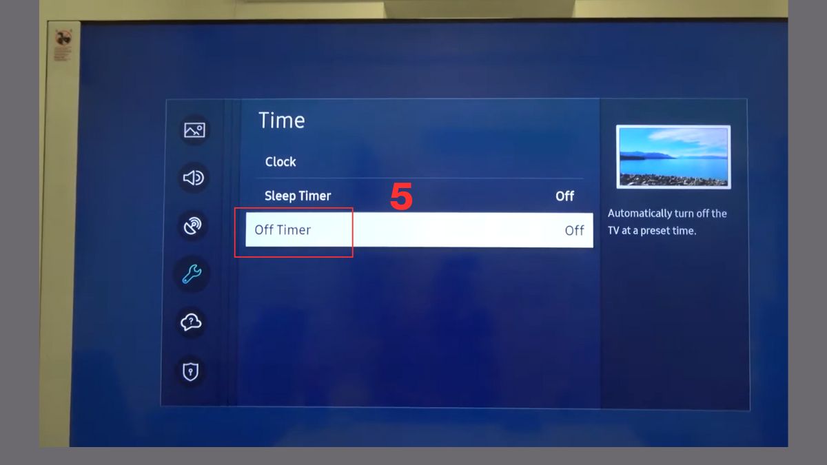 Cách tắt hẹn giờ tắt tivi Samsung: Tắt bộ định giờ tắt