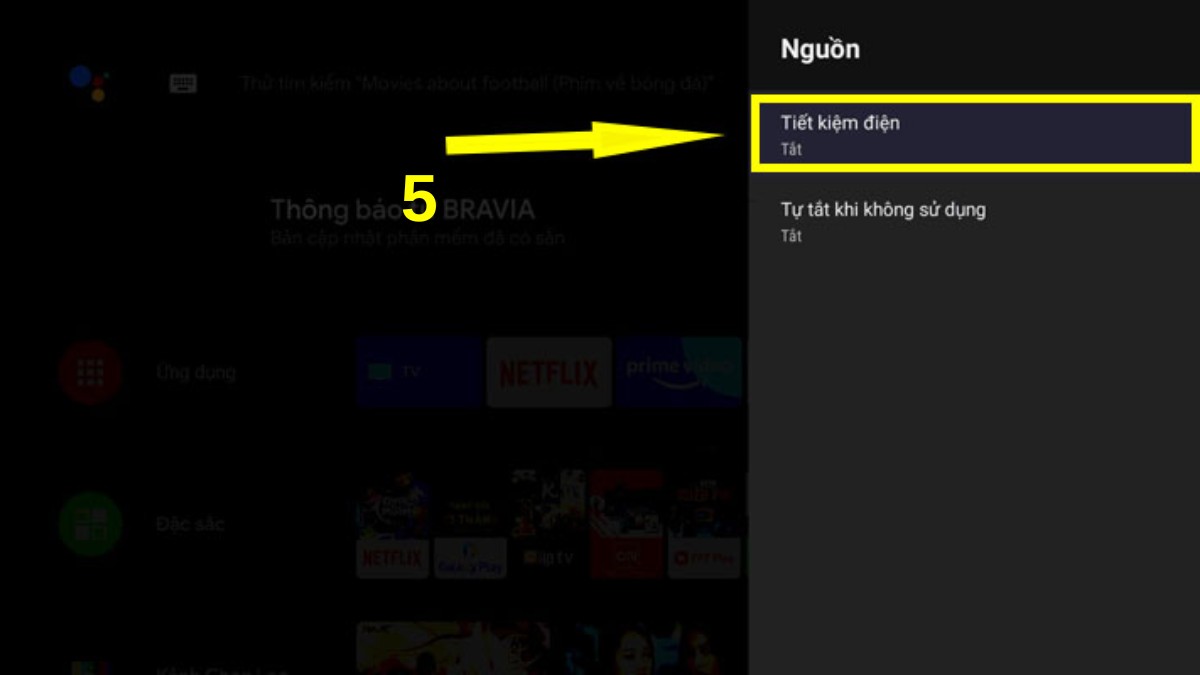 Cách hẹn giờ tắt tivi Sony tự động bước 3