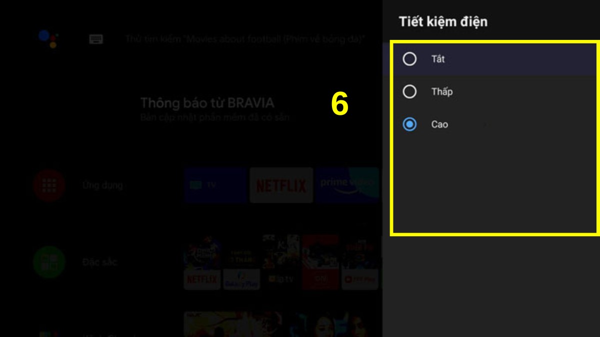 Cách hẹn giờ tắt tivi Sony tự động bước 3