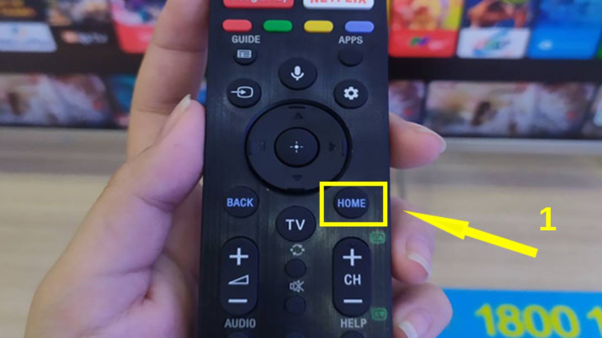 Cách hẹn giờ tắt tivi Sony tự động bước 1