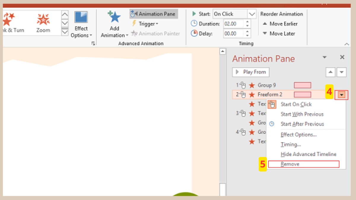 Cách xóa hiệu ứng biến mất trong PowerPoint 3