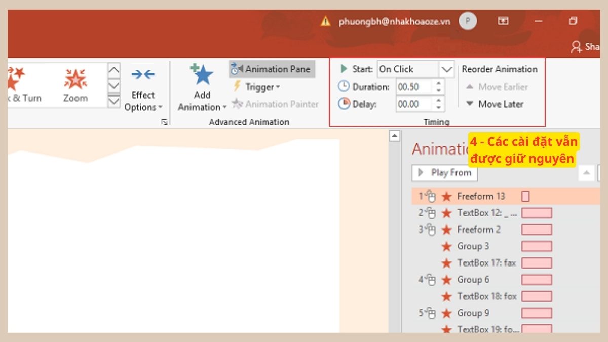 Cách thay đổi hiệu ứng biến mất trong PowerPoint 3