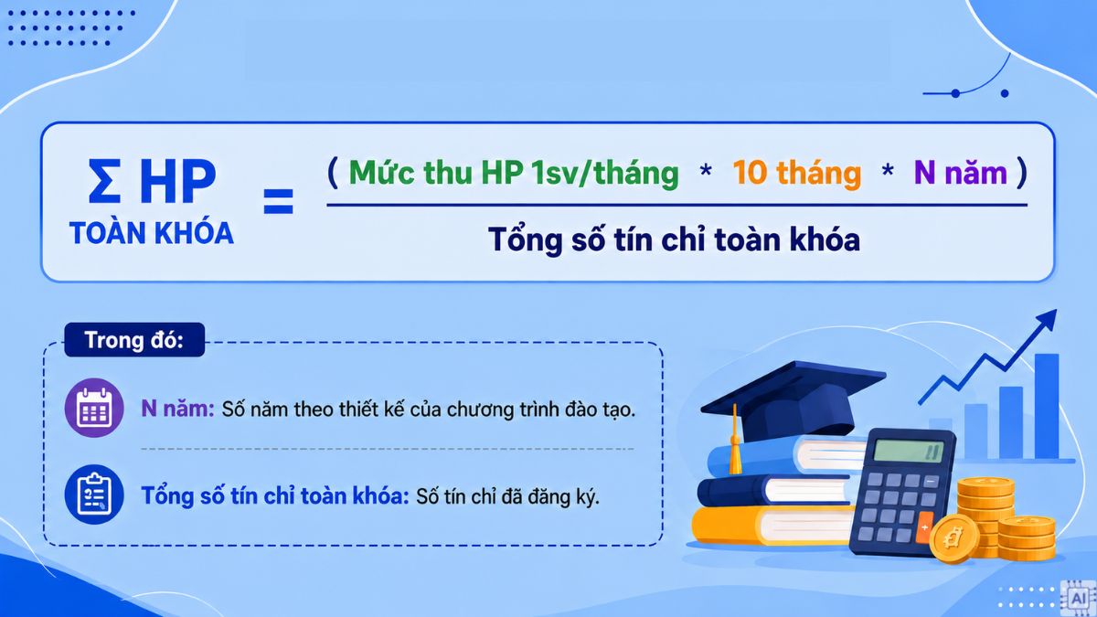Cách tính toán tiền học phí Đại Học Nông Lâm