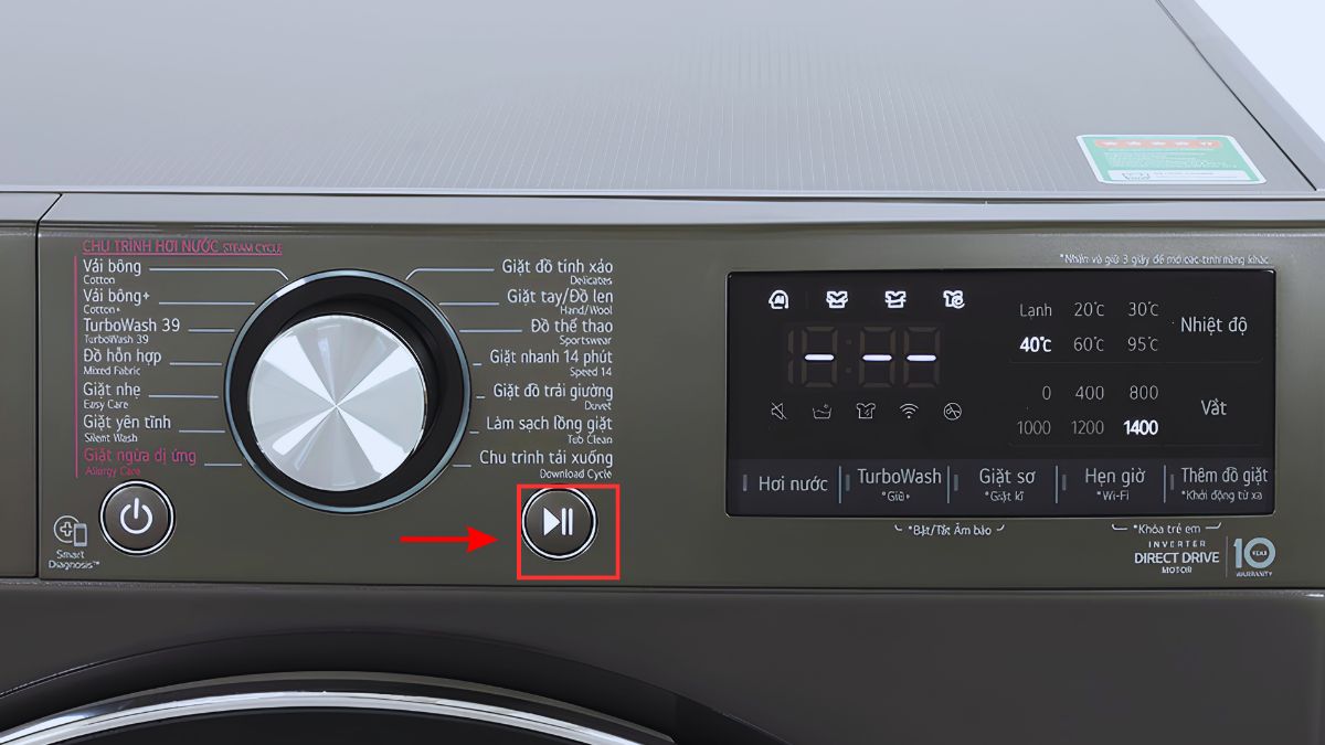 Cách xử lý lỗi UE khi giặt chăn bằng máy giặt LG