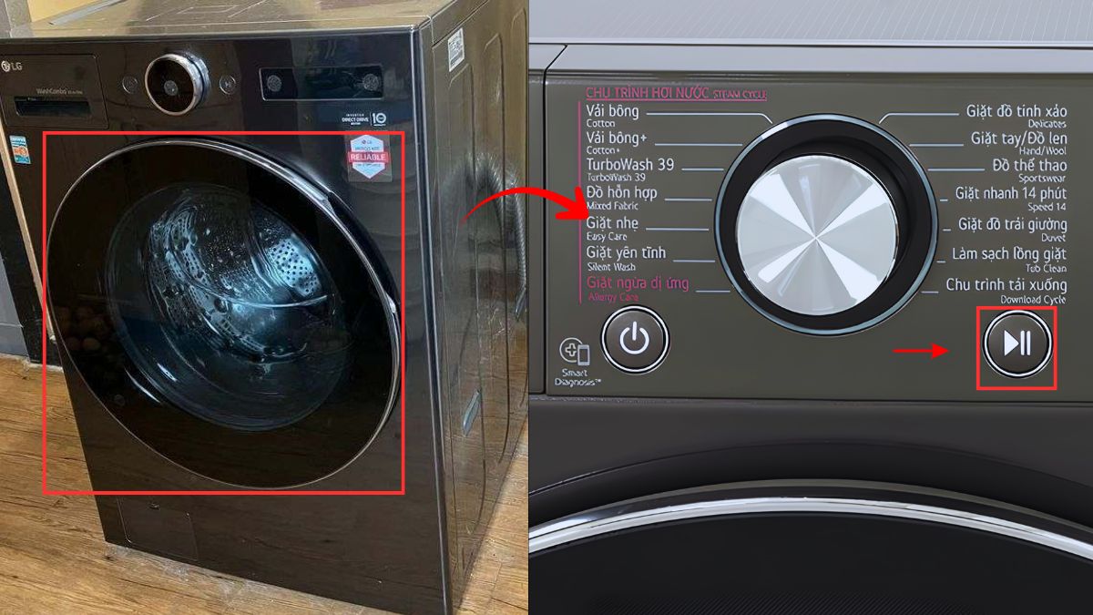 Cách xử lý lỗi UE khi giặt chăn bằng máy giặt LG