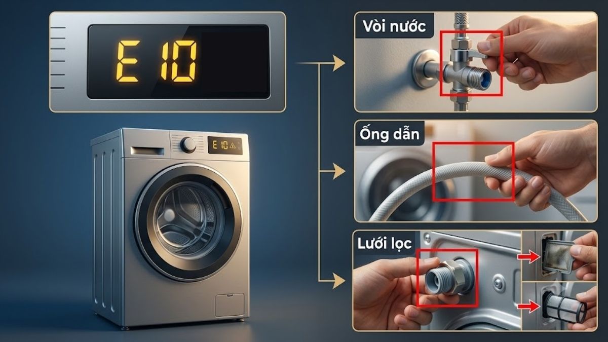 Cách xử lý các lỗi thường gặp trên máy giặt Electrolux UltimateCare 500