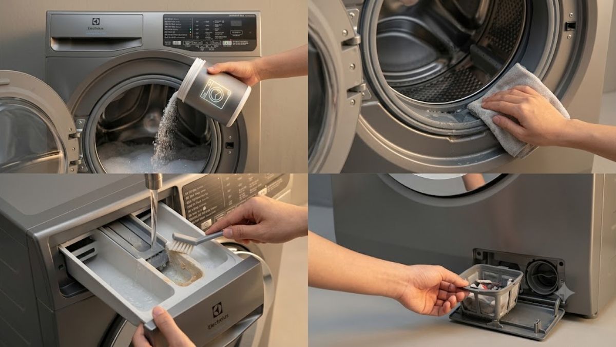 Cách vệ sinh và bảo dưỡng máy giặt Electrolux UltimateCare 500 định kỳ