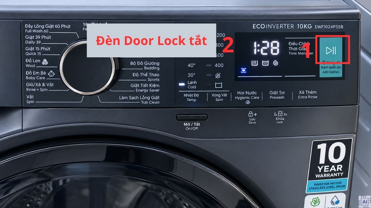 Cách sử dụng máy giặt Electrolux UltimateCare 500 với 5 bước cơ bản