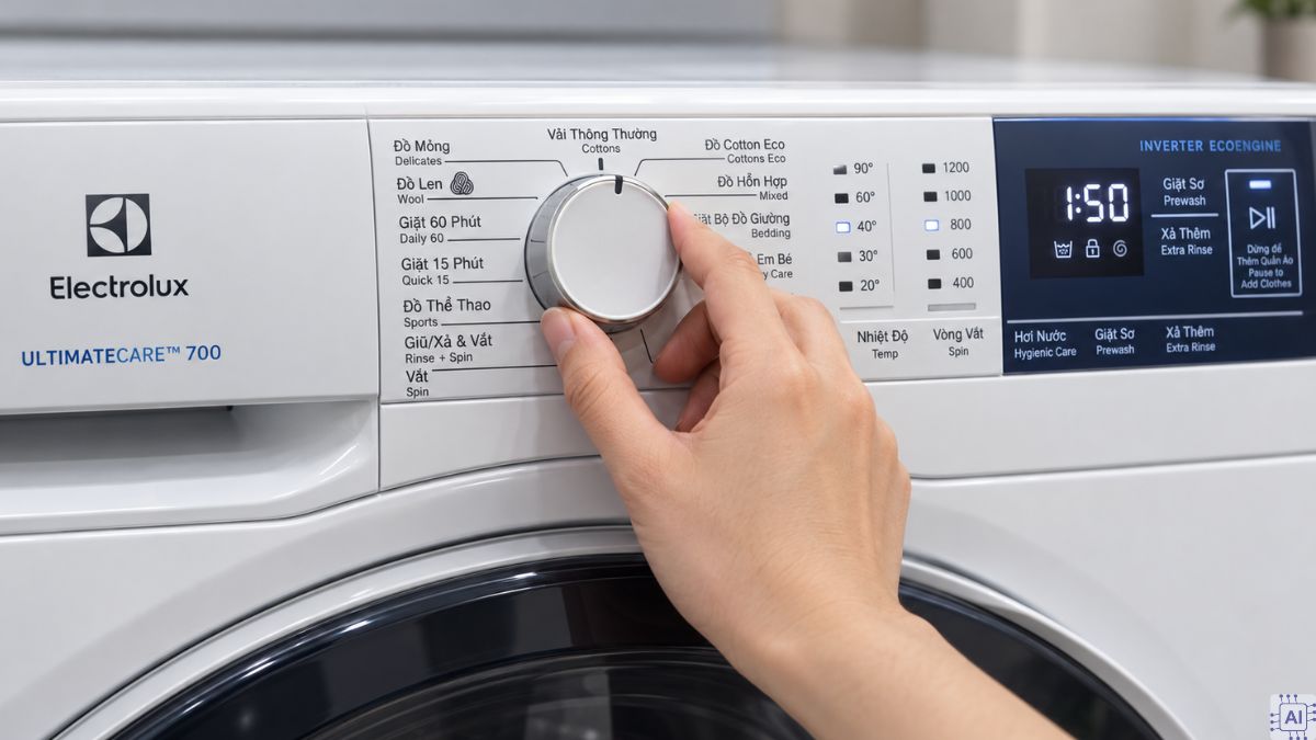 Hướng dẫn sử dụng máy giặt Electrolux UltimateCare 700