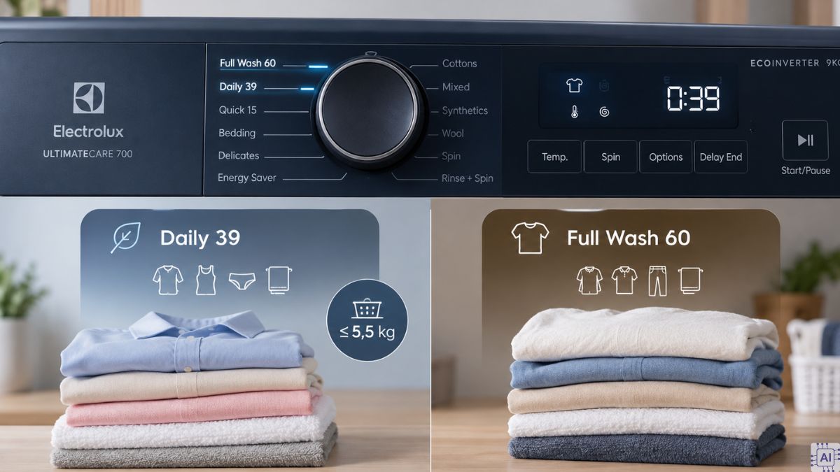 Các chế độ giặt trên máy giặt Electrolux UltimateCare 700