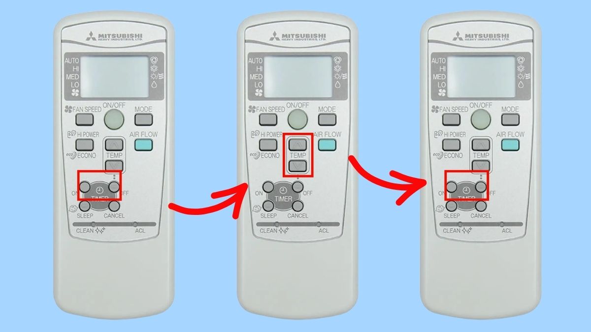 Các nút trên remote máy lạnh Mitsubishi Electric và chức năng