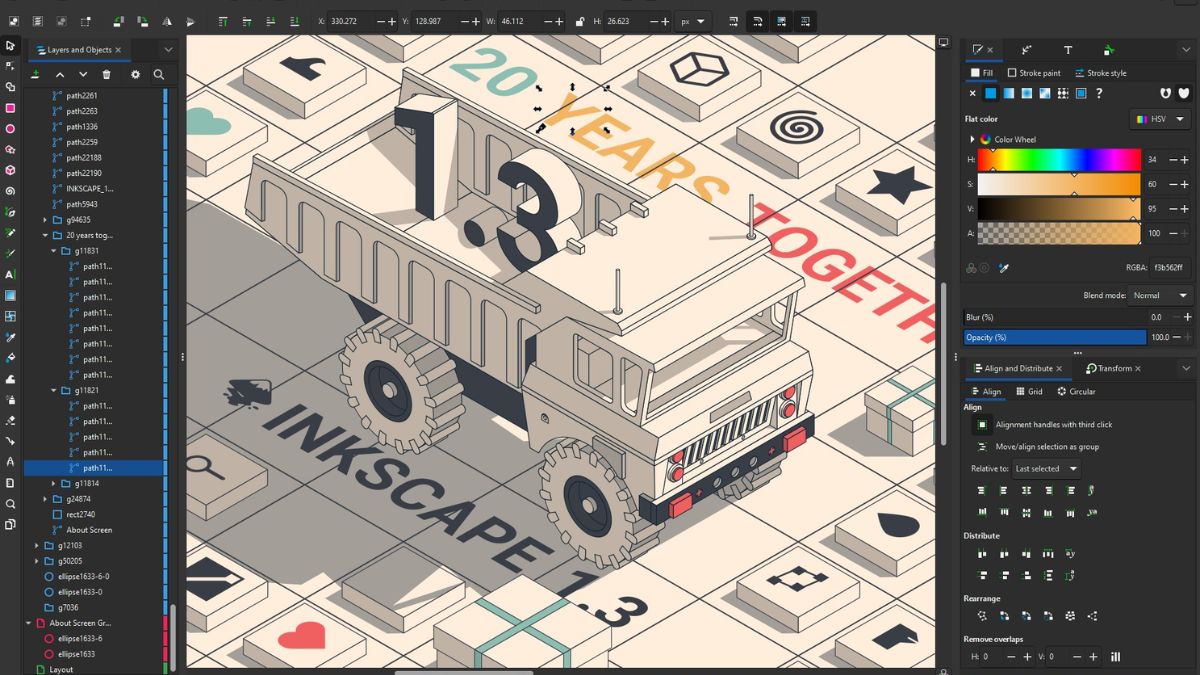 Inkscape là phần mềm biên tập đồ họa vector miễn phí