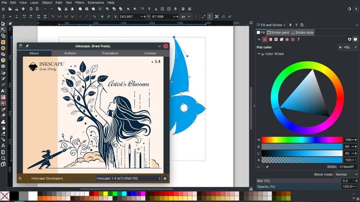 Làm quen giao diện Inkscape