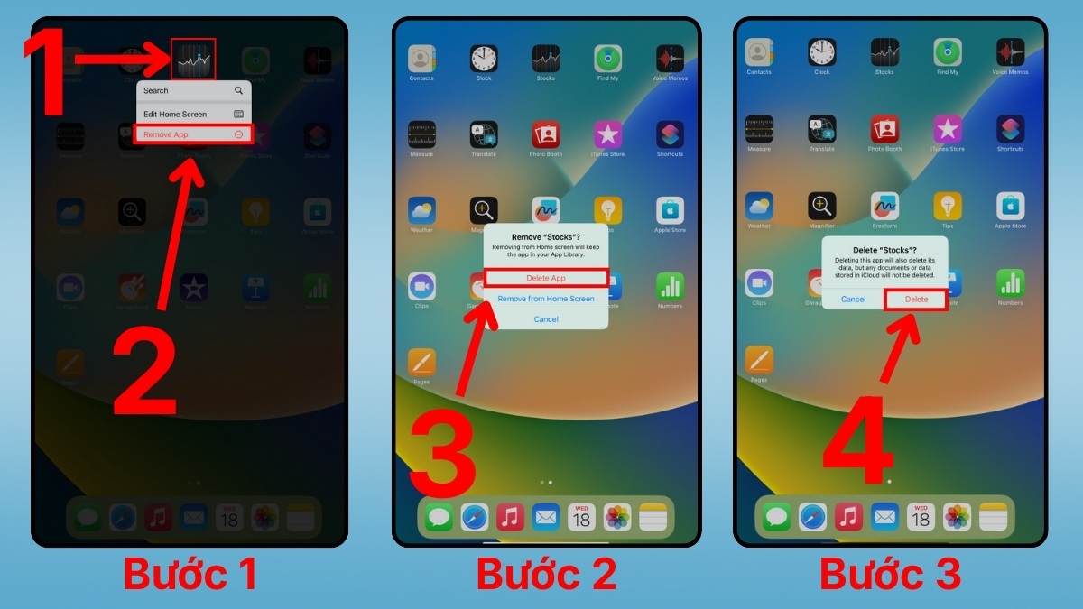 Cách khắc phục iPad bị loạn cảm ứng: Gỡ ứng dụng 