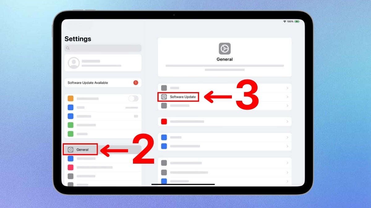Cách khắc phục iPad bị loạn cảm ứng: Cập nhật iPadOS bước 2