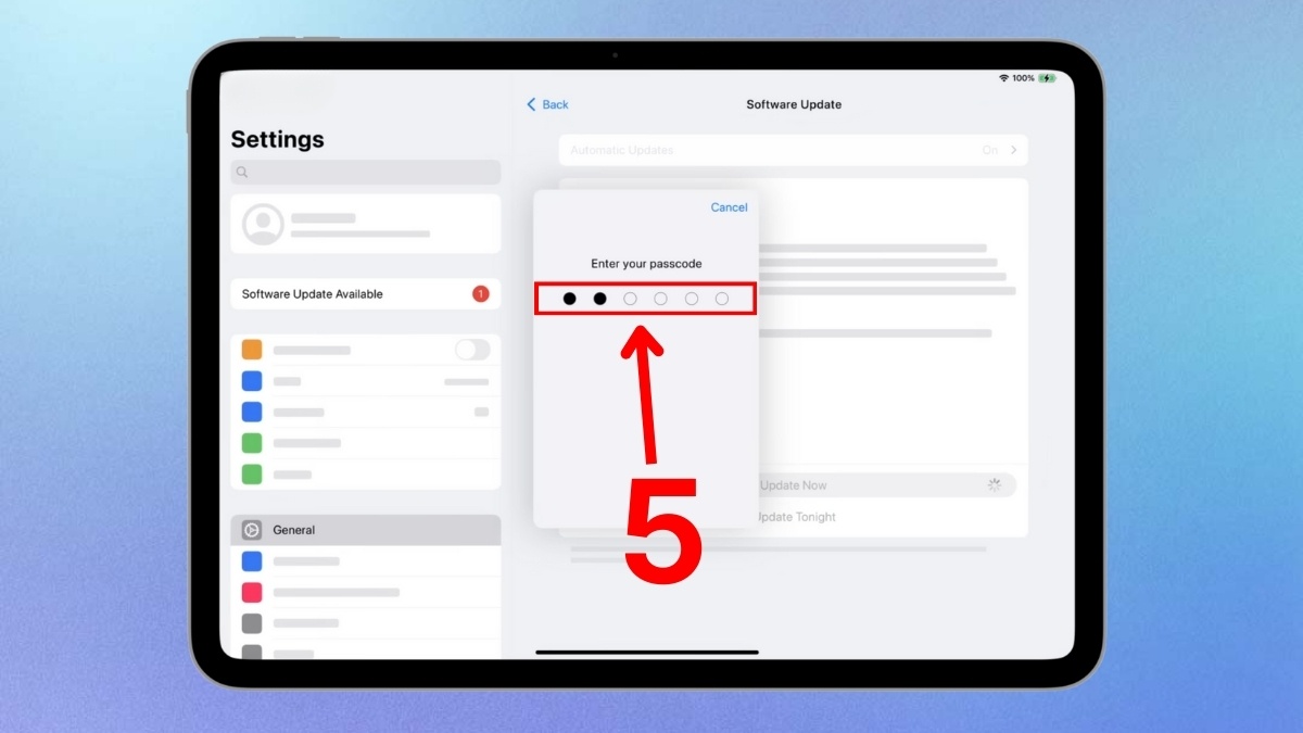 Cách khắc phục iPad bị loạn cảm ứng: Cập nhật iPadOS bước 4
