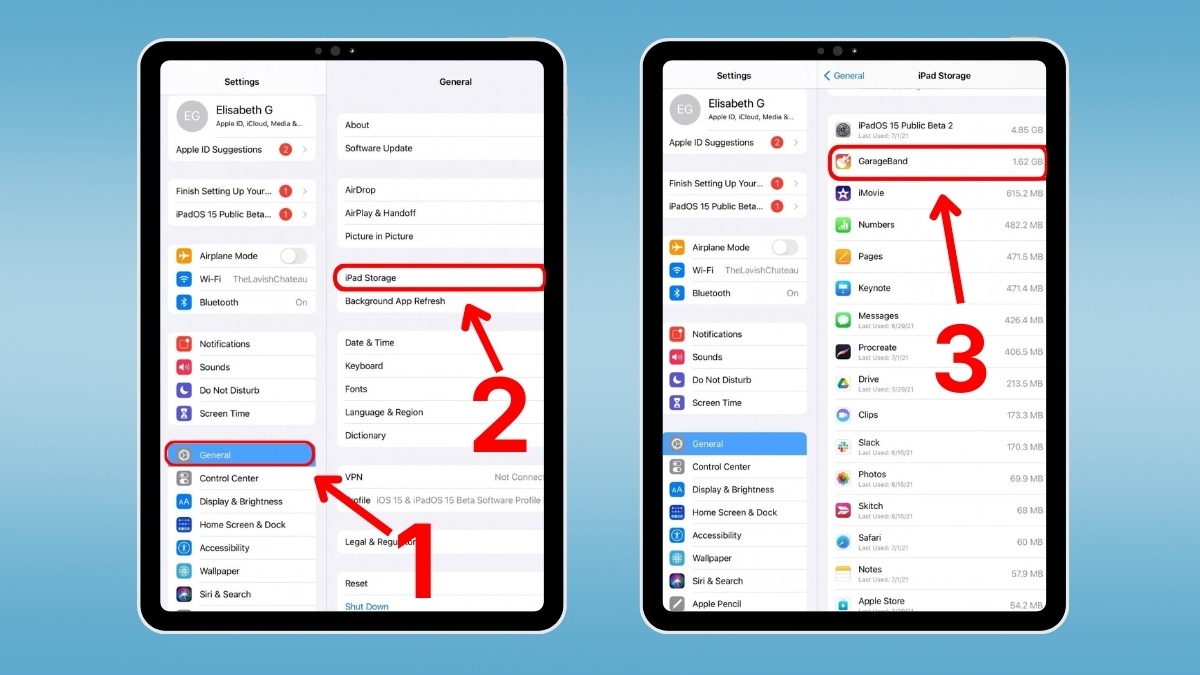 Cách khắc phục iPad bị loạn cảm ứng: Giải phóng dung lượng bước 1