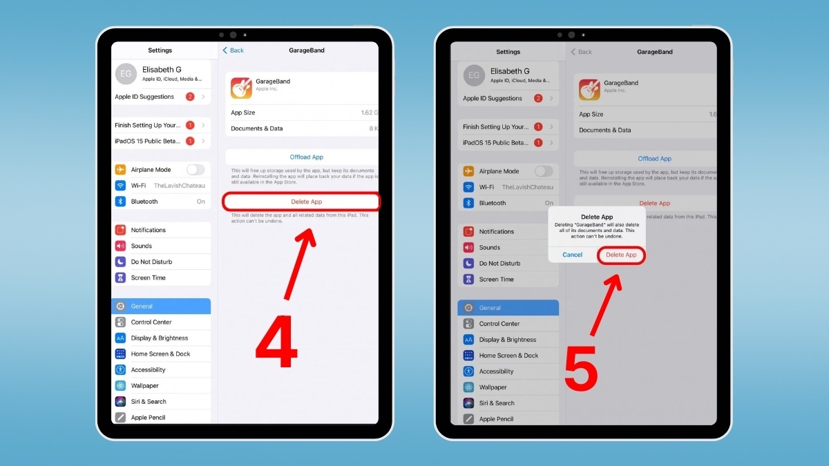 Cách khắc phục iPad bị loạn cảm ứng: Giải phóng dung lượng bước 2