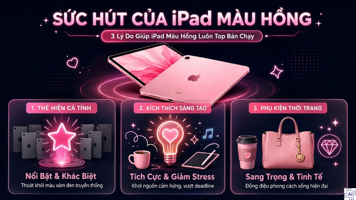 Vì sao iPad màu hồng luôn được nhiều người yêu thích?