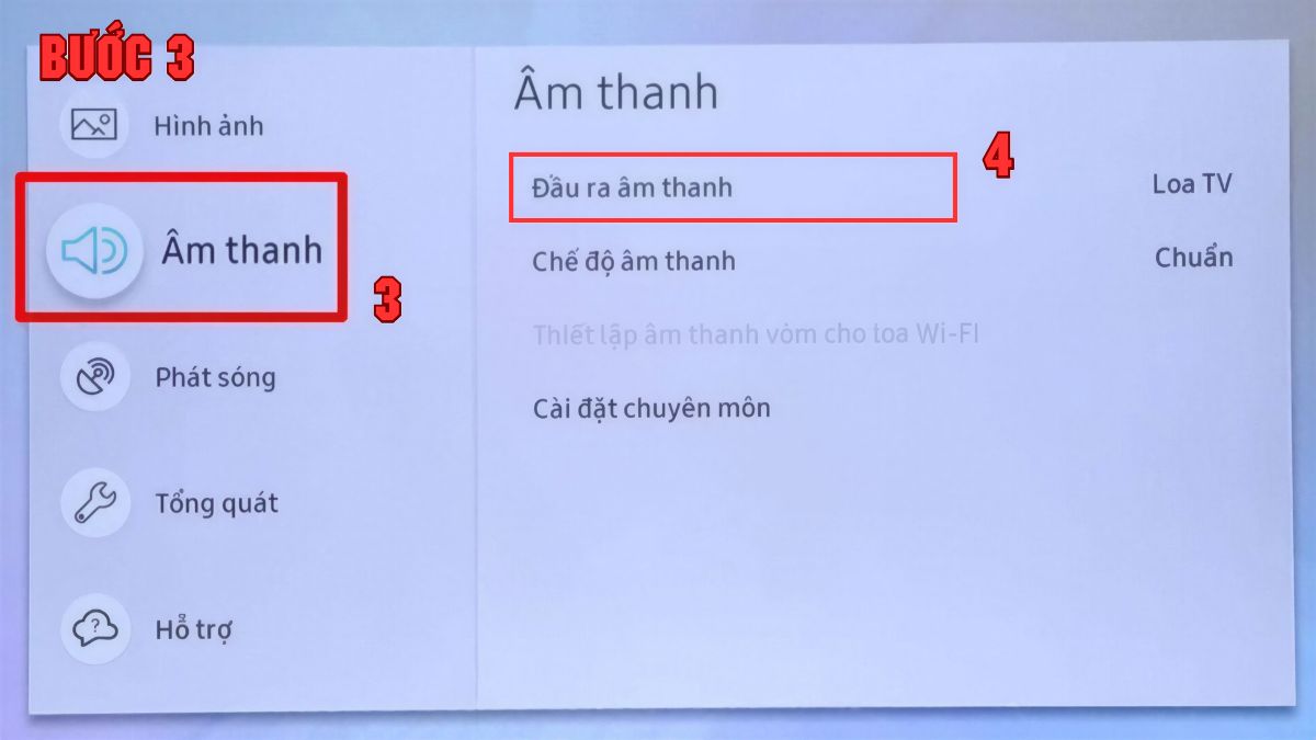 Kết nối amply với tivi Samsung qua Bluetooth
