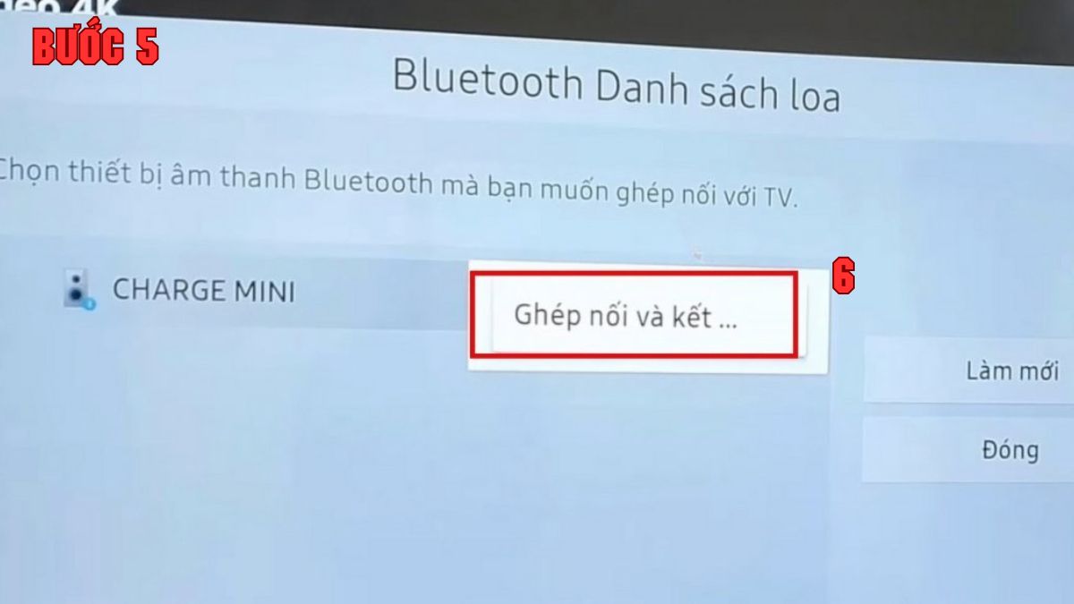 Kết nối amply với tivi Samsung qua Bluetooth