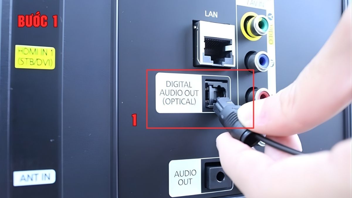 Kết nối amply với tivi Samsung bằng cổng Optical