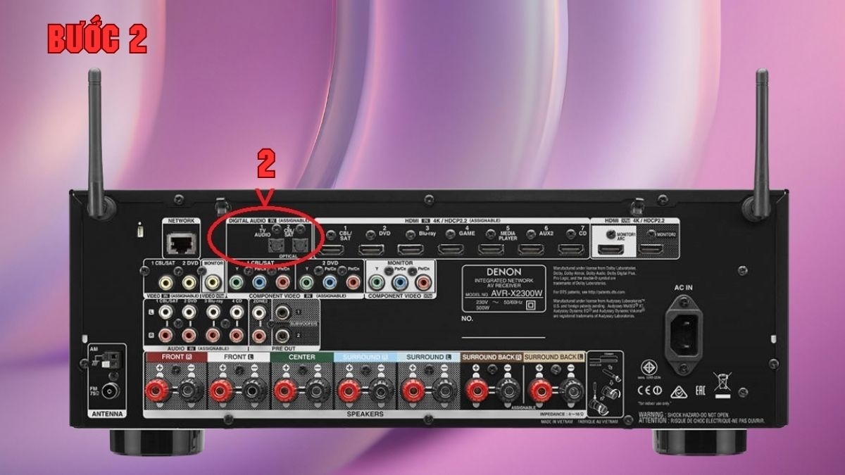 Kết nối amply với tivi Samsung bằng cổng Optical