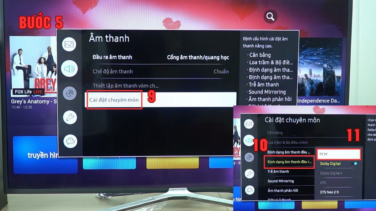 Kết nối amply với tivi Samsung bằng cổng Optical