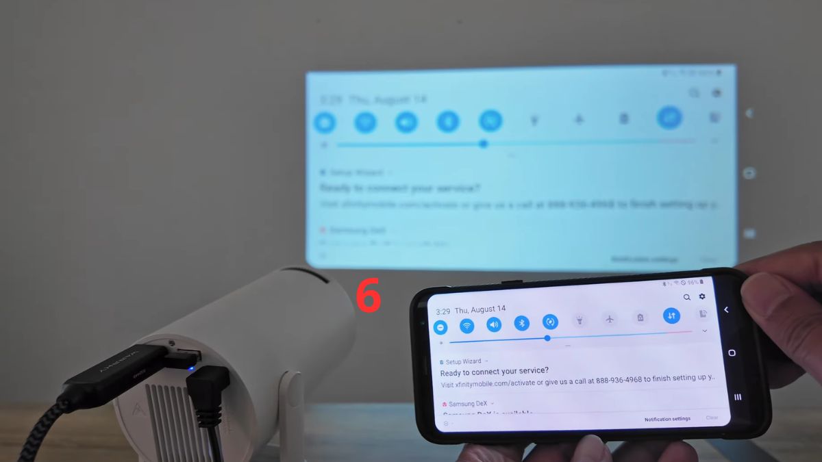 Cách kết nối điện thoại Android với máy chiếu qua HDMI bước 5