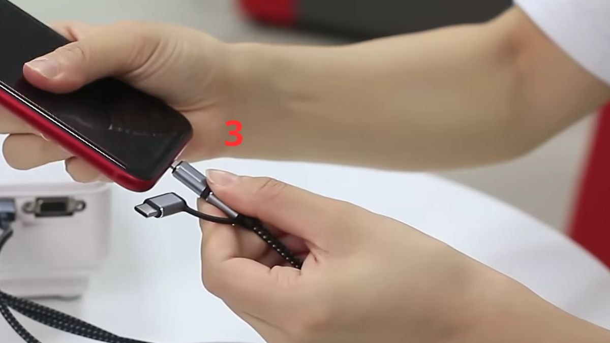 Cách kết nối điện thoại iPhone với máy chiếu qua HDMI bước 2