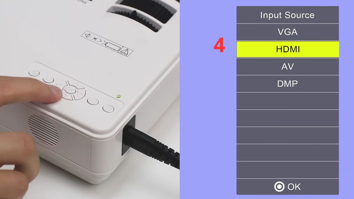 Cách kết nối điện thoại iPhone với máy chiếu qua HDMI bước 3