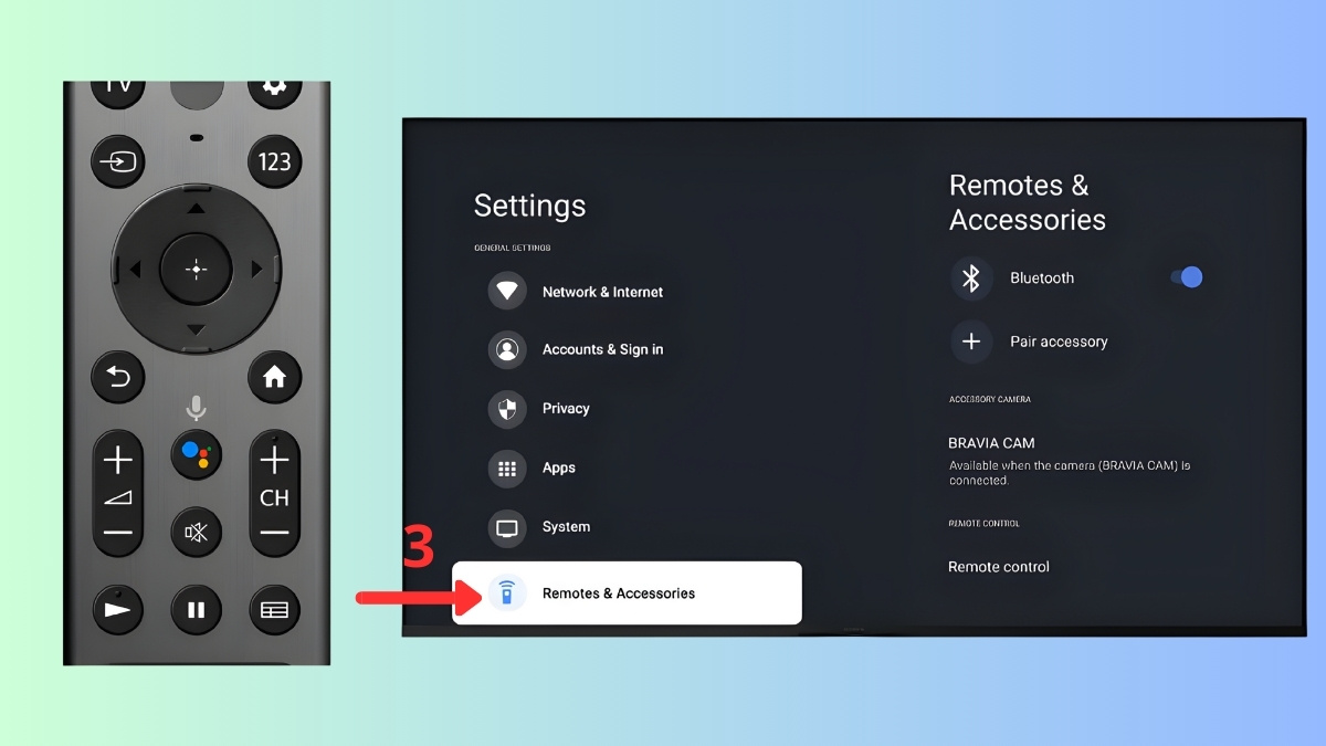 Cách kết nối giọng nói tivi Sony bằng remote Bluetooth
