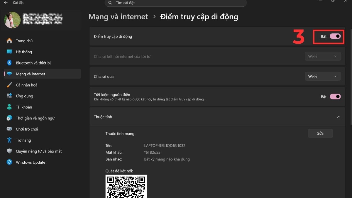 Cách kết nối hai máy tính với nhau qua WiFi bước 2