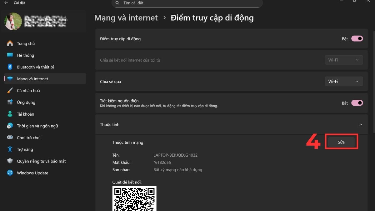Cách kết nối hai máy tính với nhau qua WiFi bước 3