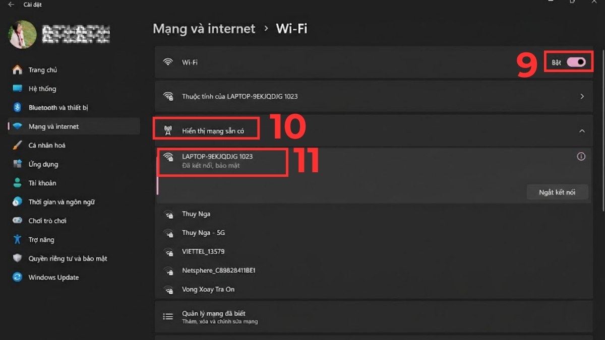 Cách kết nối hai máy tính với nhau qua WiFi bước 4