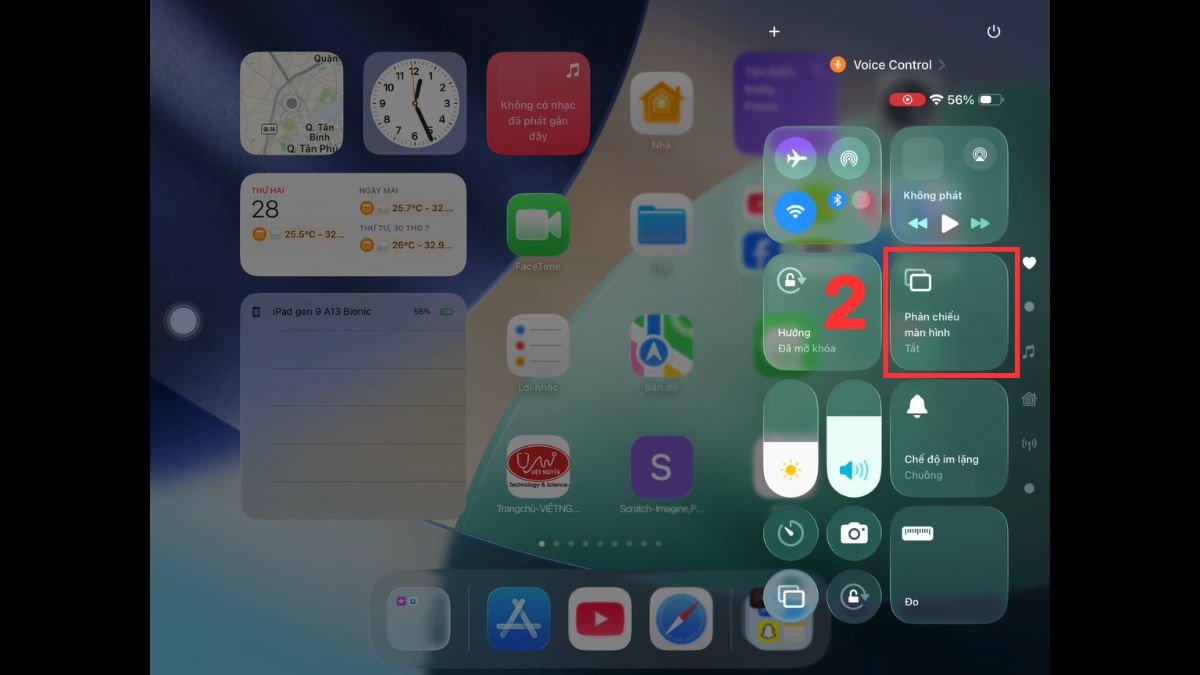 Cách chiếu màn hình iPad lên máy tính bằng AirPlay