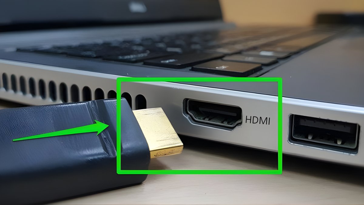 Kết nối máy chiếu với laptop Dell bằng cáp HDMI
