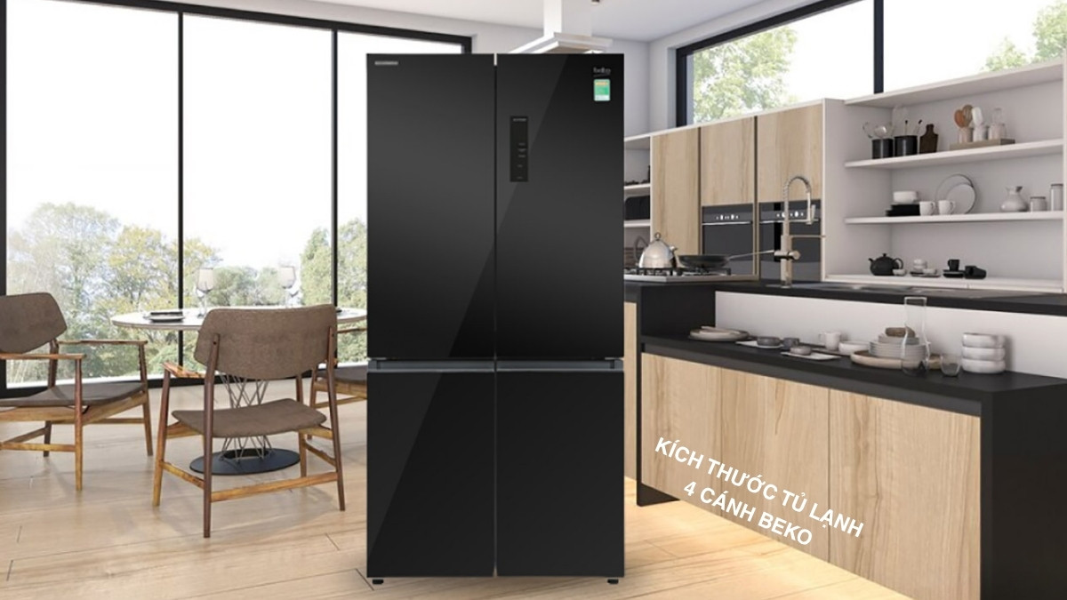Kích thước tủ lạnh 4 cánh Beko